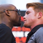Mayweather and Canelo face off