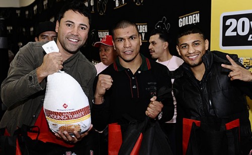 Oscar De La Hoya, Ponce De Leon and Abner Mares.